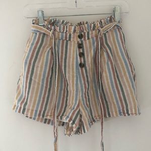 Striped beach shorts